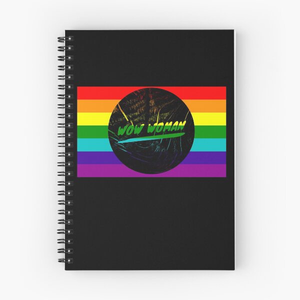 Item preview, WowWoman - Gamer Girl Pride: Gamers Supporting Each Other - Black Paint Rainbow Logo designed and sold by CloudDance.