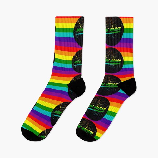 Item preview, WowWoman - Gamer Girl Pride: Gamers Supporting Each Other - Black Paint Rainbow Logo designed and sold by CloudDance.