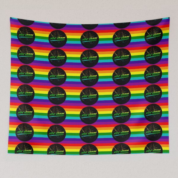 Item preview, WowWoman - Gamer Girl Pride: Gamers Supporting Each Other - Black Paint Rainbow Logo designed and sold by CloudDance.