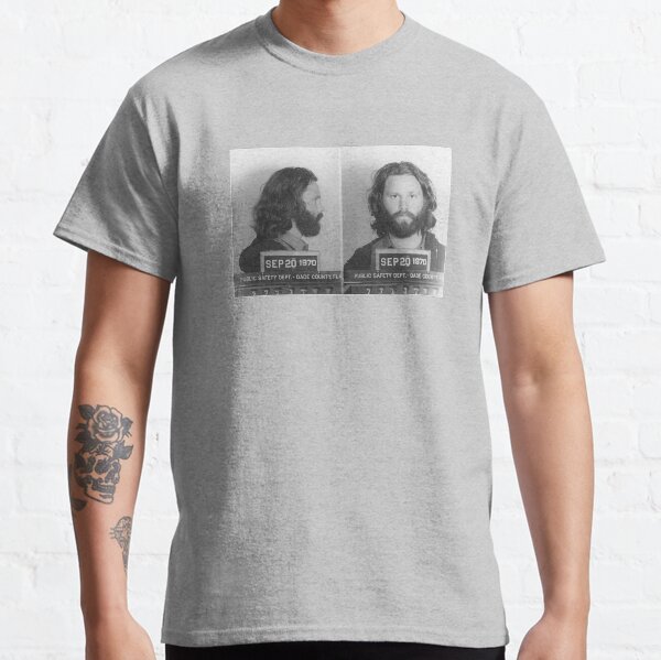 Jim Morrison Mug Shot Camiseta clásica