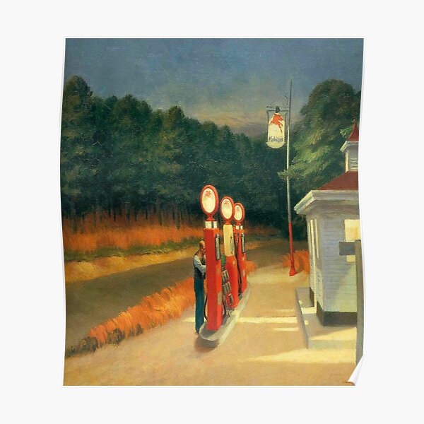 Gas-Edward Hopper Poster
