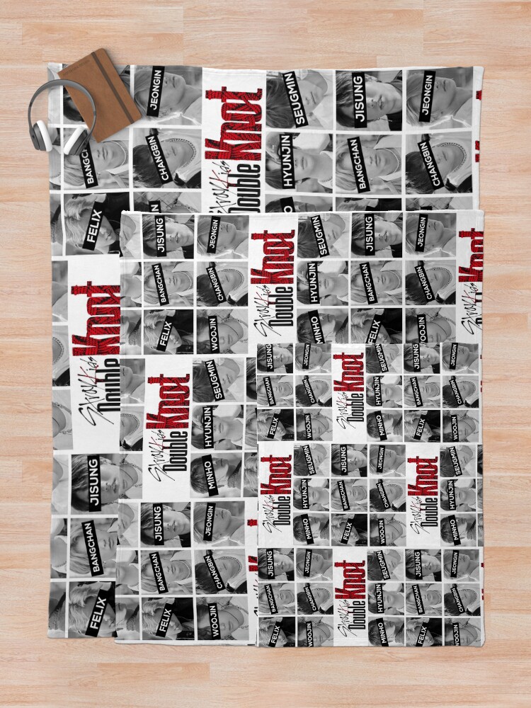 "Stray Kids Double Knot" Throw Blanket by 95amy Redbubble