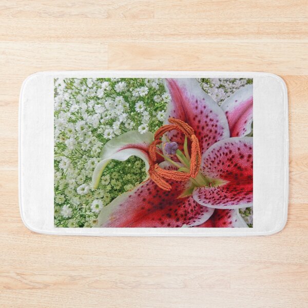 Item preview, PINK LILIES WITH BABY BREATH designed and sold by Elaine Bawden.