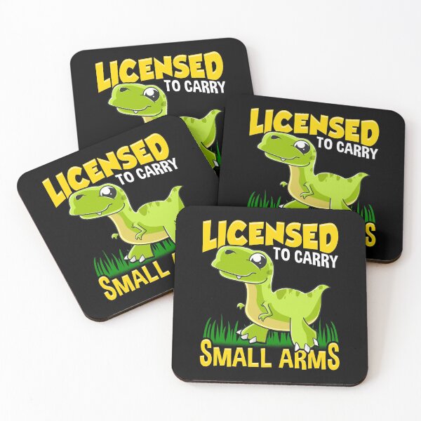 Item preview, Licensed To Carry Small Arms Funny Dinosaur Pun designed and sold by perfectpresents.
