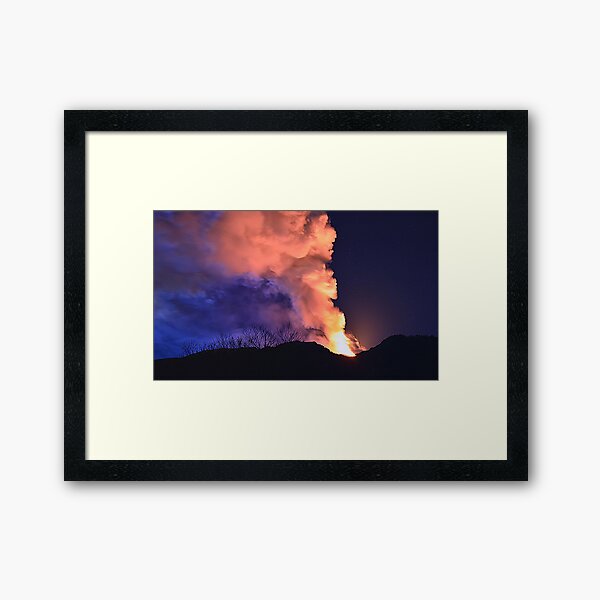 Etna show Framed Art Print