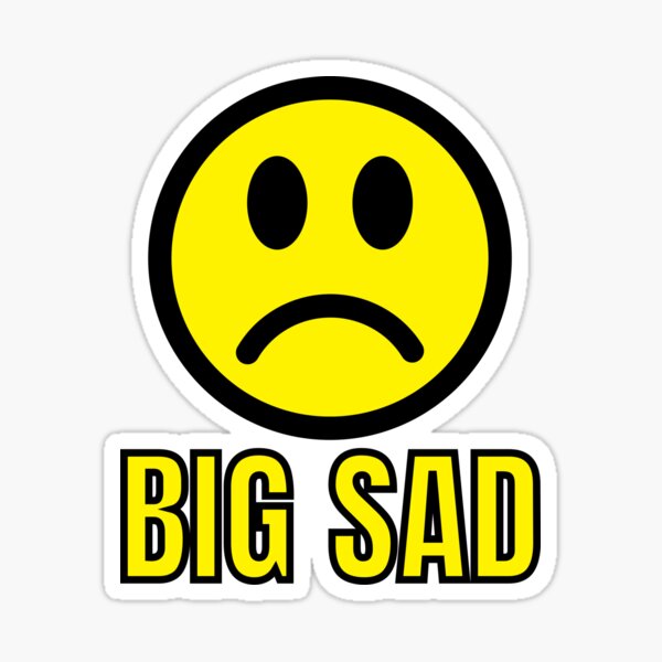 Big Sad Face Stickers Redbubble - big sad eyes face roblox