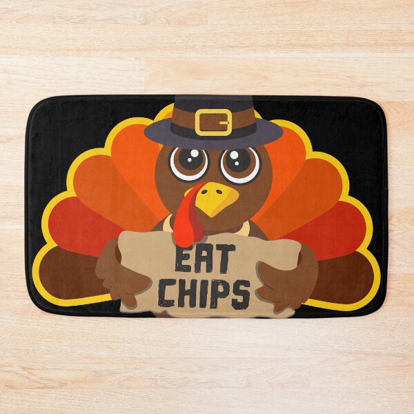 Item preview, Thanksgiving Turkey Eat Chips Shirt Boys Kids Men Pilgrim Day Tshirt T-Shirt designed and sold by lxmag.