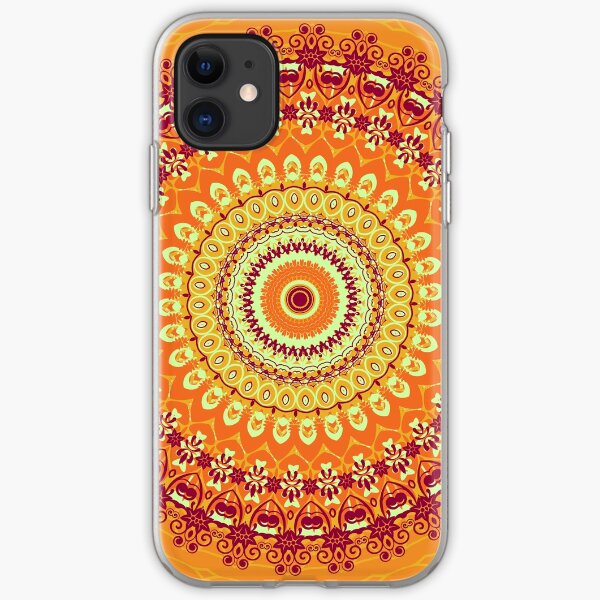 Orange Spice Mandala iPhone Soft Case
