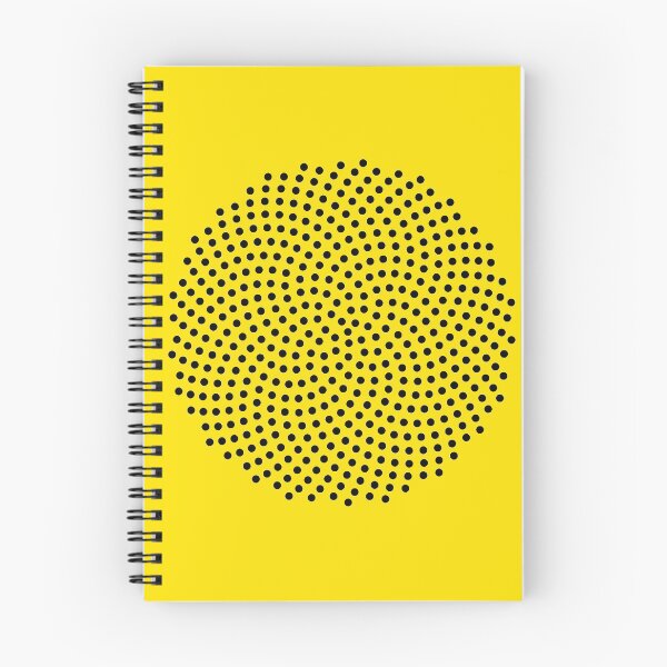 Item preview, FIBONACCI SEQUENCE IN SUNFLOWER Black Dots designed and sold by TRELAB.
