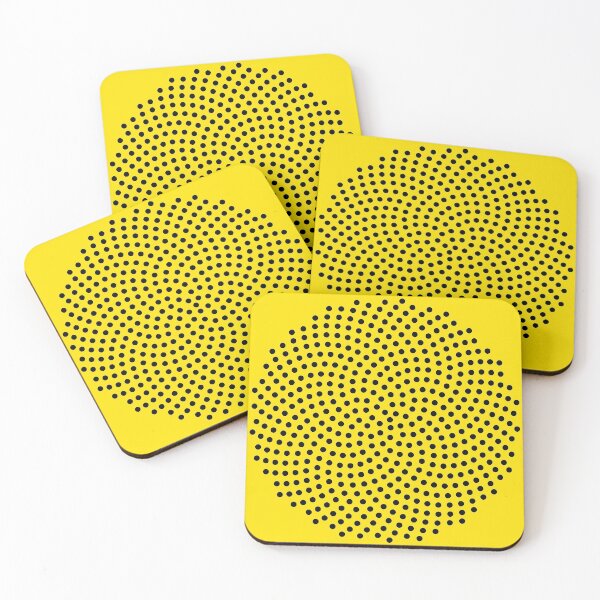 Item preview, FIBONACCI SEQUENCE IN SUNFLOWER Black Dots designed and sold by TRELAB.