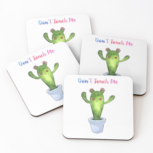 Item preview, Cactus Illustration / Don't Touch Me / Feminist art print designed and sold by Alisha Watercolors.