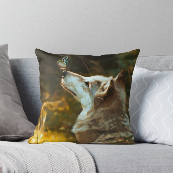 Item preview, Wolf with Butterfly - Portrait designed and sold by Liancary.