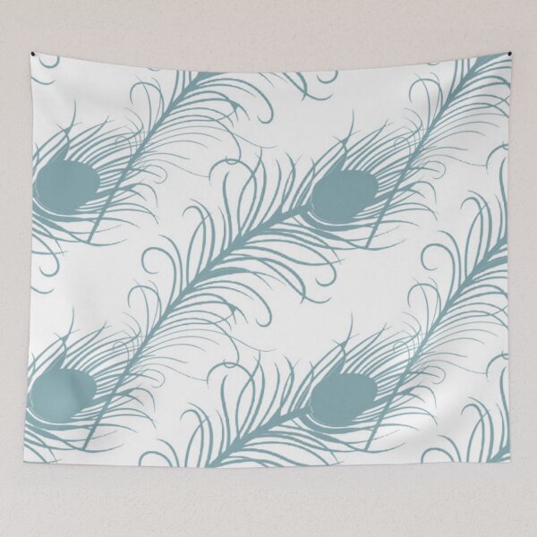 Item preview, Blue Feather Pattern designed and sold by Poetic Patterns Studio.