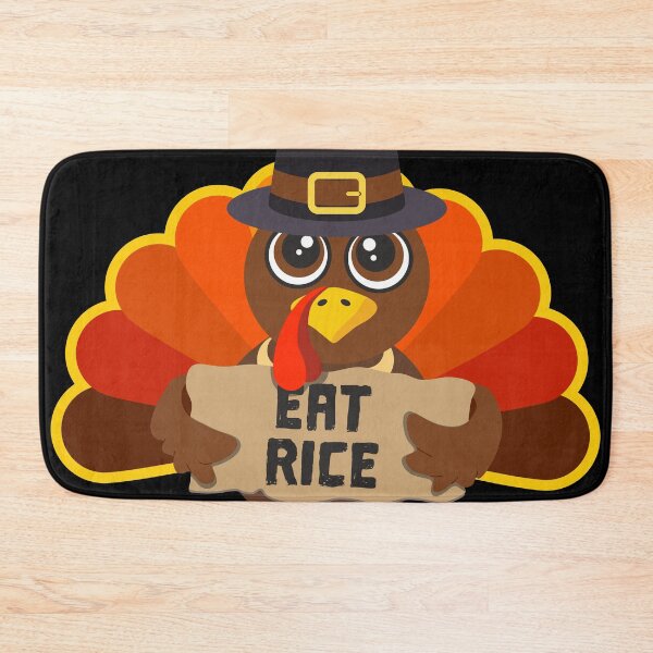 Item preview, Thanksgiving Turkey Eat Rice Shirt Boys Kids Men Pilgrim Day Tshirt T-Shirt designed and sold by lxmag.