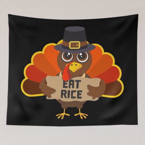 Item preview, Thanksgiving Turkey Eat Rice Shirt Boys Kids Men Pilgrim Day Tshirt T-Shirt designed and sold by lxmag.