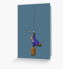 Hanging Pirate Greeting Card