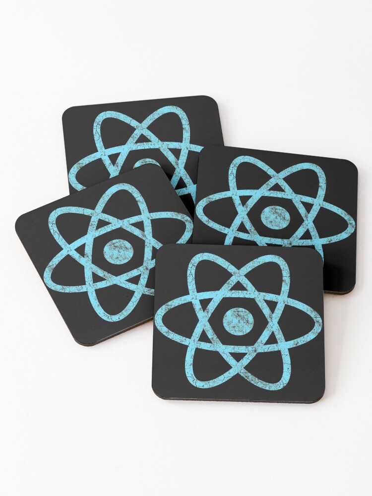 Thumbnail 1 of 5, Coasters (Set of 4), Vintage ReactJS React JS JavaScript Framework designed and sold by vladocar.