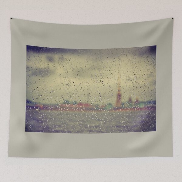 Item preview, Saint Petersburg cityscape through rain designed and sold by ArtMarie.