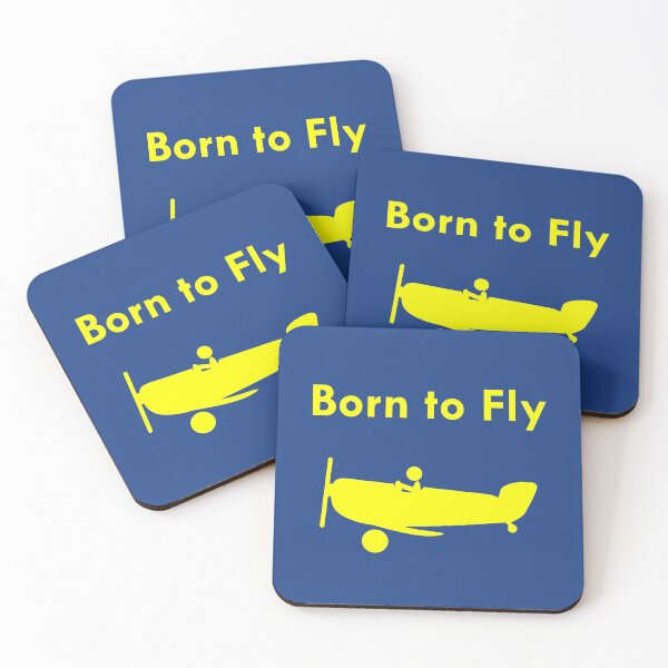 Item preview, Born to Fly Vintage Airplane with Pilot Dark Monotone designed and sold by TinyStarAmerica.