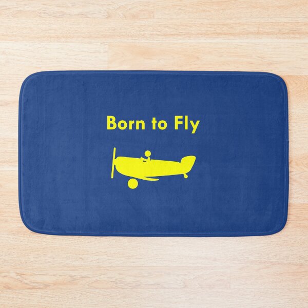 Item preview, Born to Fly Vintage Airplane with Pilot Dark Monotone designed and sold by TinyStarAmerica.
