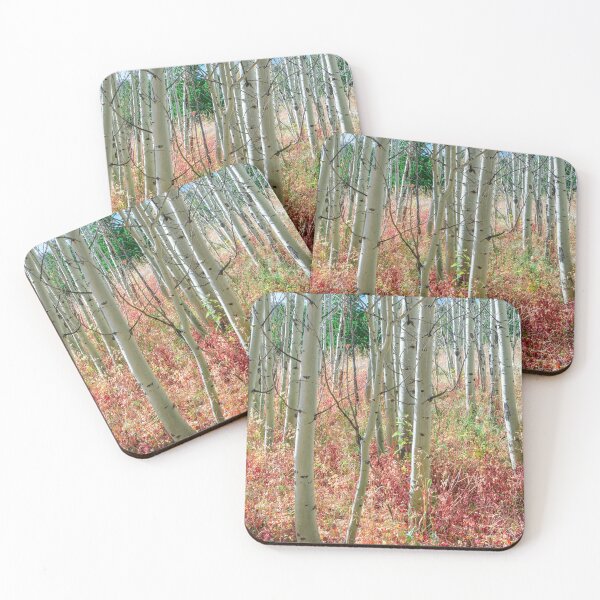 Item preview, Aspen Tree Trunks and Burning Reds designed and sold by Bo Insogna.