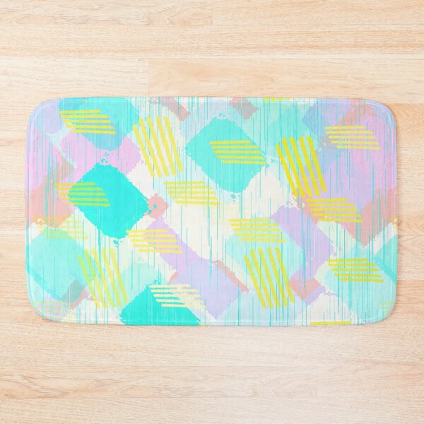 Item preview, 80’s Pop Pastels Geometric Pattern - Dashes and Squares designed and sold by Michelebuttons.