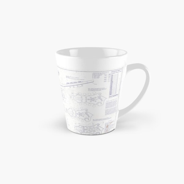 Apitius Mandolin Blueprint Poster - Distressed Version Tall Mug