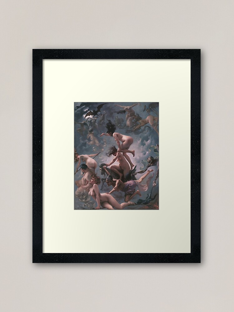 Alternate view of Luis Ricardo Falero - Witches going to their Sabbath (1878) Framed Art Print