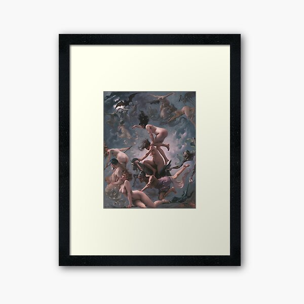 Luis Ricardo Falero - Witches going to their Sabbath (1878) Framed Art Print