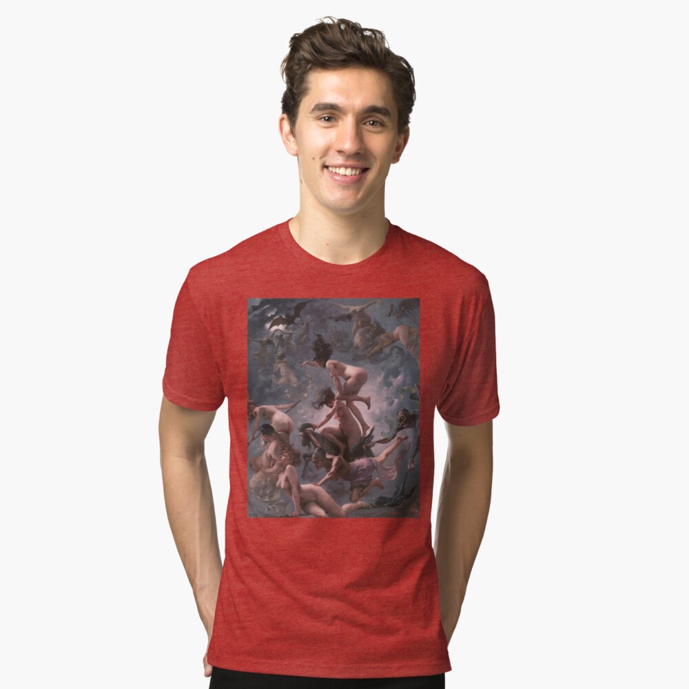Witches Going To Their Sabbath,  ra,triblend_tee,x2150,red_triblend,front-c,242,133,1000,1000-bg,f8f8f8