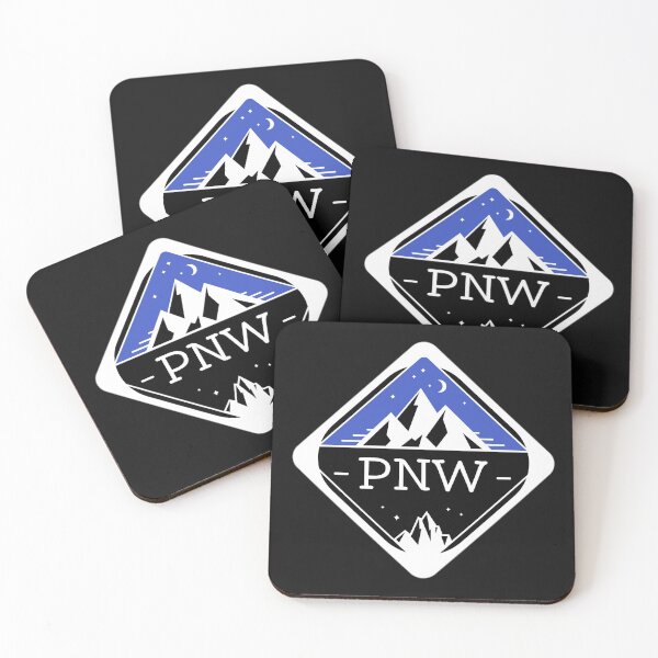 Item preview, PNW Pacific Northwest Mountain, Moon and Stars Night Badge designed and sold by fernandopolania.