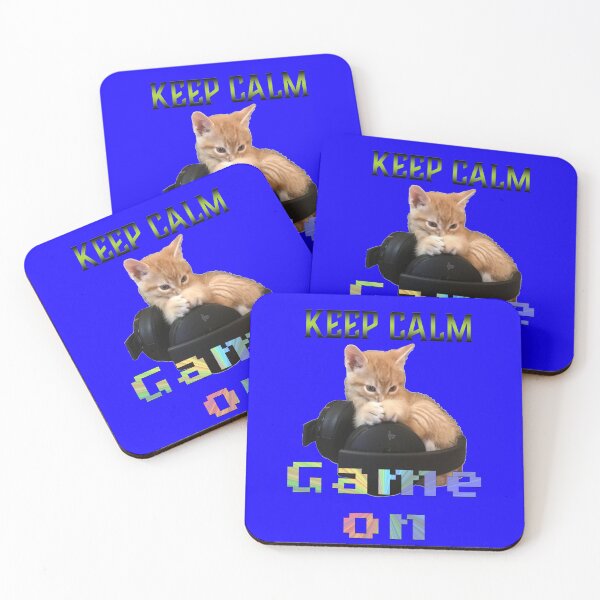 Item preview, Gamer Cat Keep Calm Game On designed and sold by aadventures.