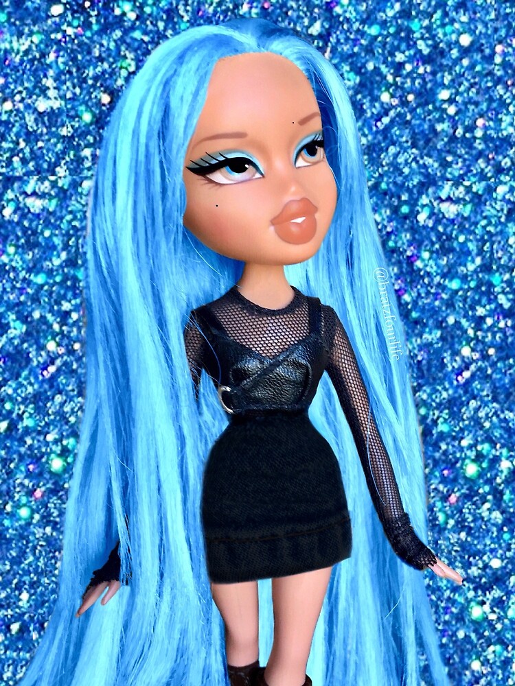 Beautiful Blue Haired Barbie Doll.