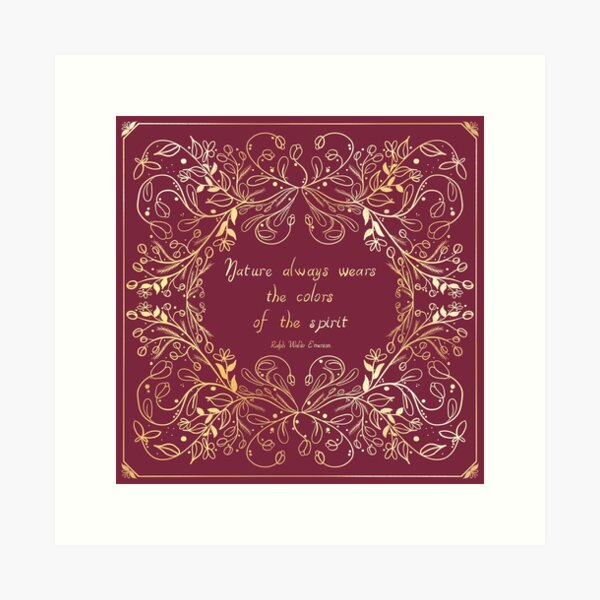 Seasons Change Autumn Color Rose Red Flourish Nature Spirit Art Print
