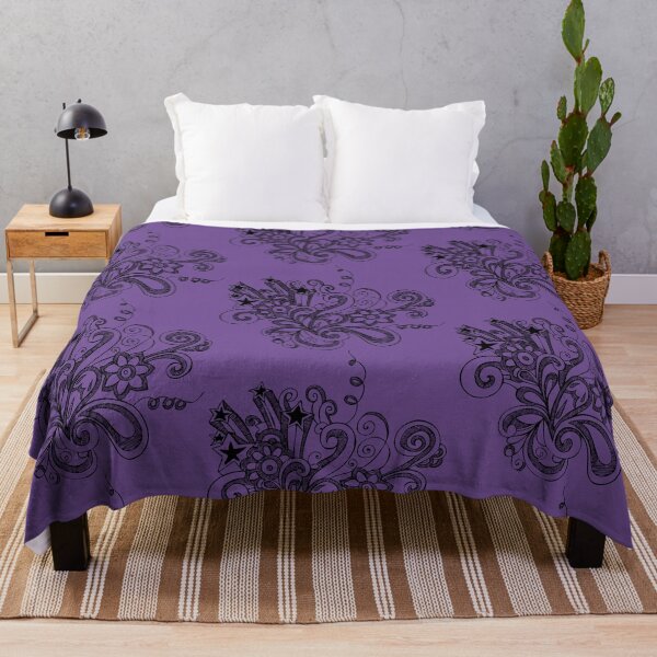 Item preview, FLORAL 4 DARK LAVENDER designed and sold by PetsandBeyond.