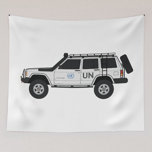 Item preview, 97 to 01 Moded USA 4x4 off road vehicle White UN Edition designed and sold by MandalaPics.