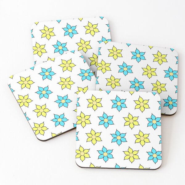Item preview, Yellow and Blue Fluro Flowers designed and sold by passionatelyem.