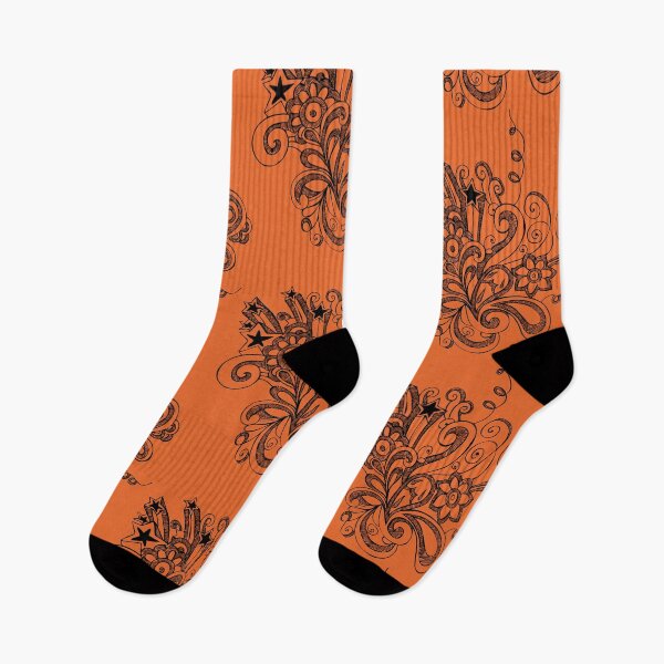 Item preview, FLORAL 4 DARK CARROT ORANGE designed and sold by PetsandBeyond.