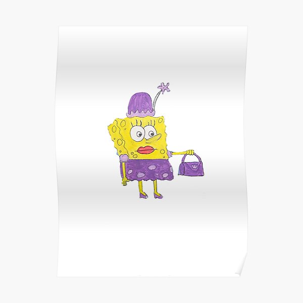 "lady spongebob" Poster by daniellekalen Redbubble