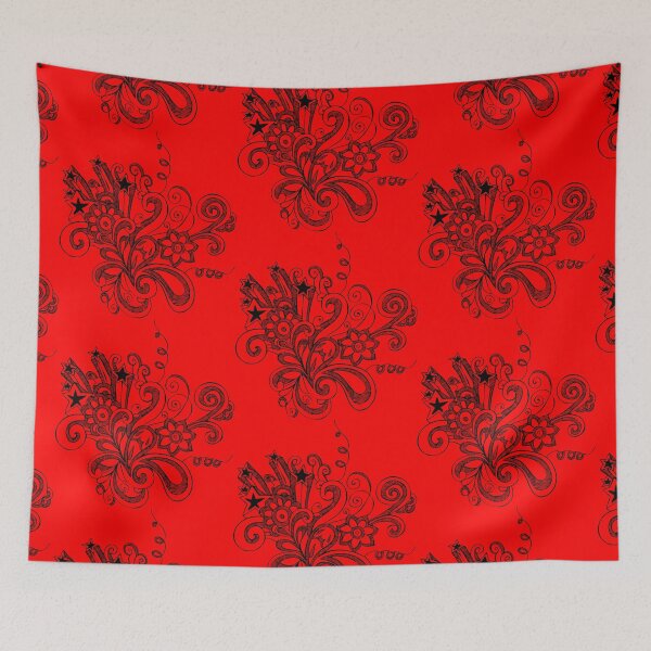 Item preview, FLORAL 4 RED designed and sold by PetsandBeyond.
