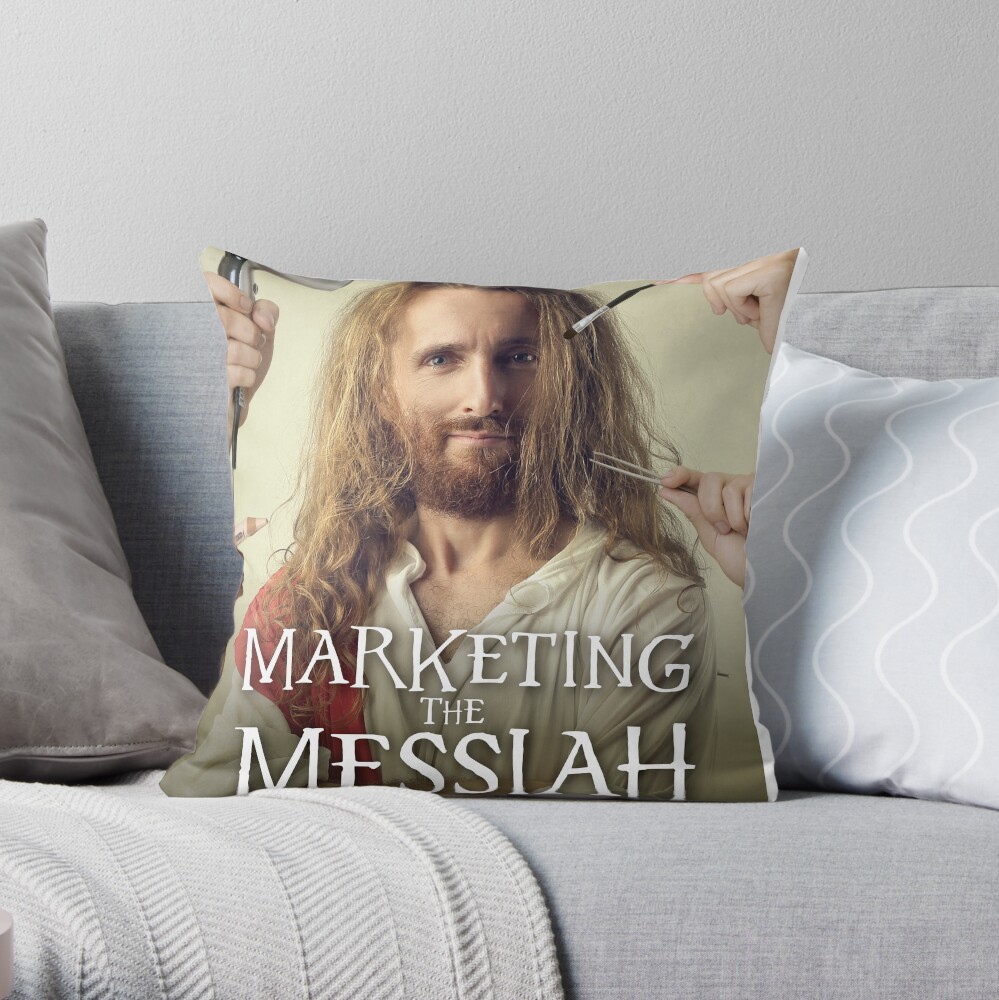 Marketing The Messiah Poster Throw Pillow