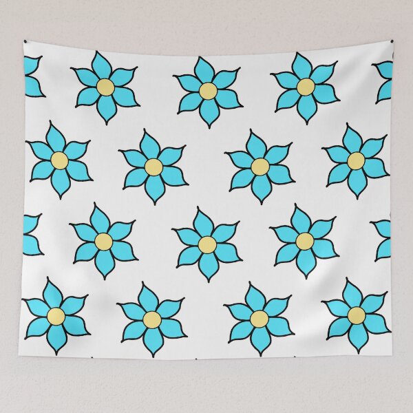 Item preview, Blue Fluro Flowers designed and sold by passionatelyem.