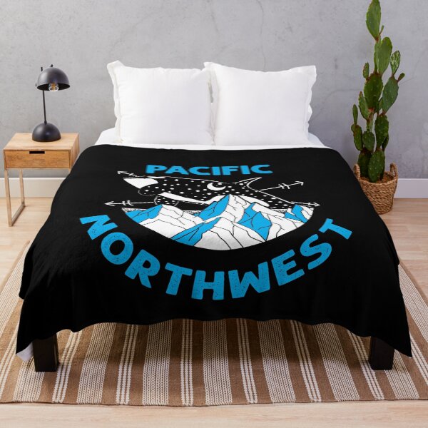 Item preview, PNW Pacific Northwest Oregon Washington Geometric Mountain Trees Stars Moon Design designed and sold by fernandopolania.