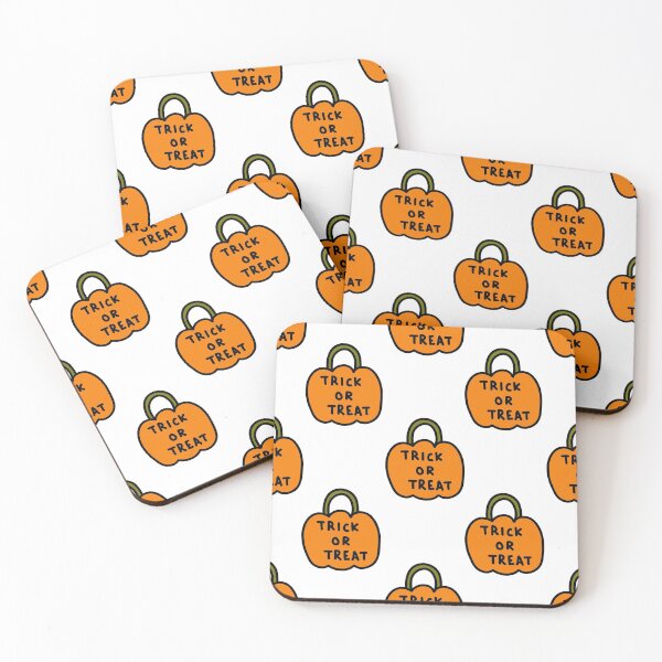 Item preview, halloween pumpkin trick or treat doodle pattern designed and sold by zizimentos.