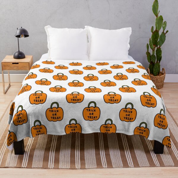 Item preview, halloween pumpkin trick or treat doodle pattern designed and sold by zizimentos.
