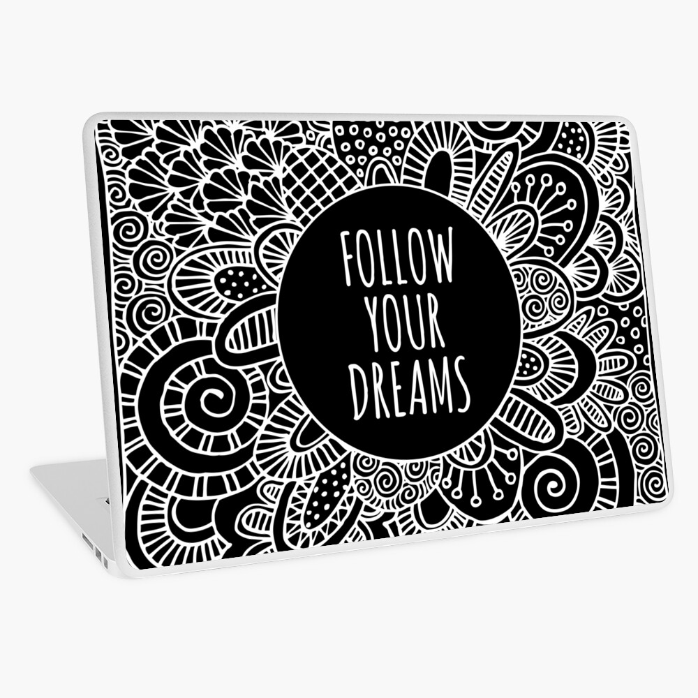 Follow your dreams doodle art Spiral Notebook for Sale by Glynnis