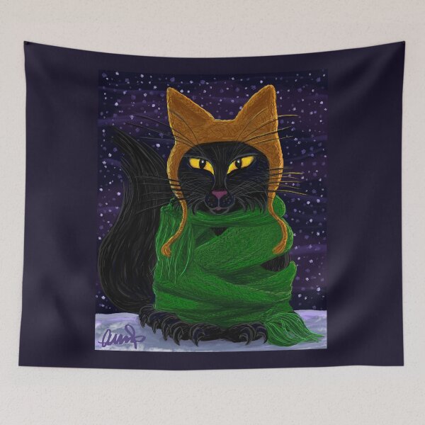 Item preview, One Satisfied Yule Cat 2 designed and sold by AnsateJones.