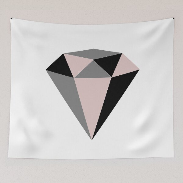Item preview, Black and Pink Geometric Diamond designed and sold by laurendoodles5.