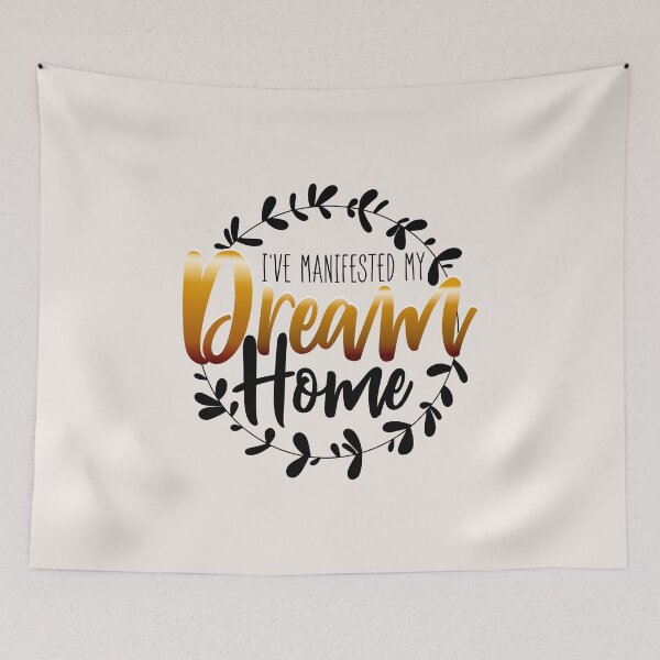 Item preview, I've Manifested My Dream Home Black Gold Affirmation Slogan designed and sold by JessicaAmber.