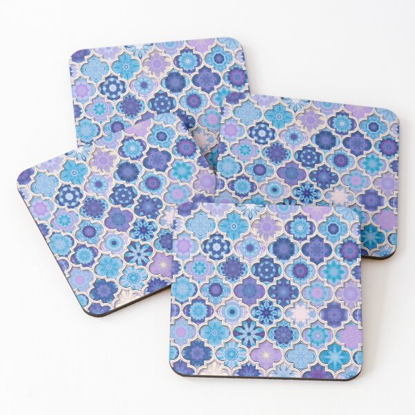 Item preview, Moroccan Tile Pattern Blue designed and sold by Red Witch Art.